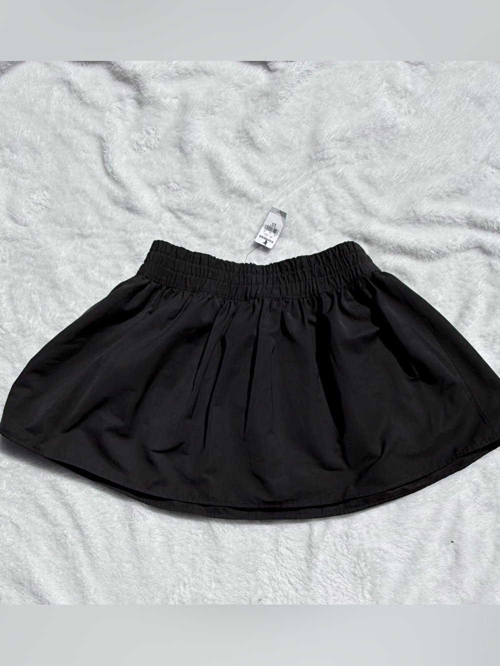 Express Black Elastic-Waist Mini Skirt small